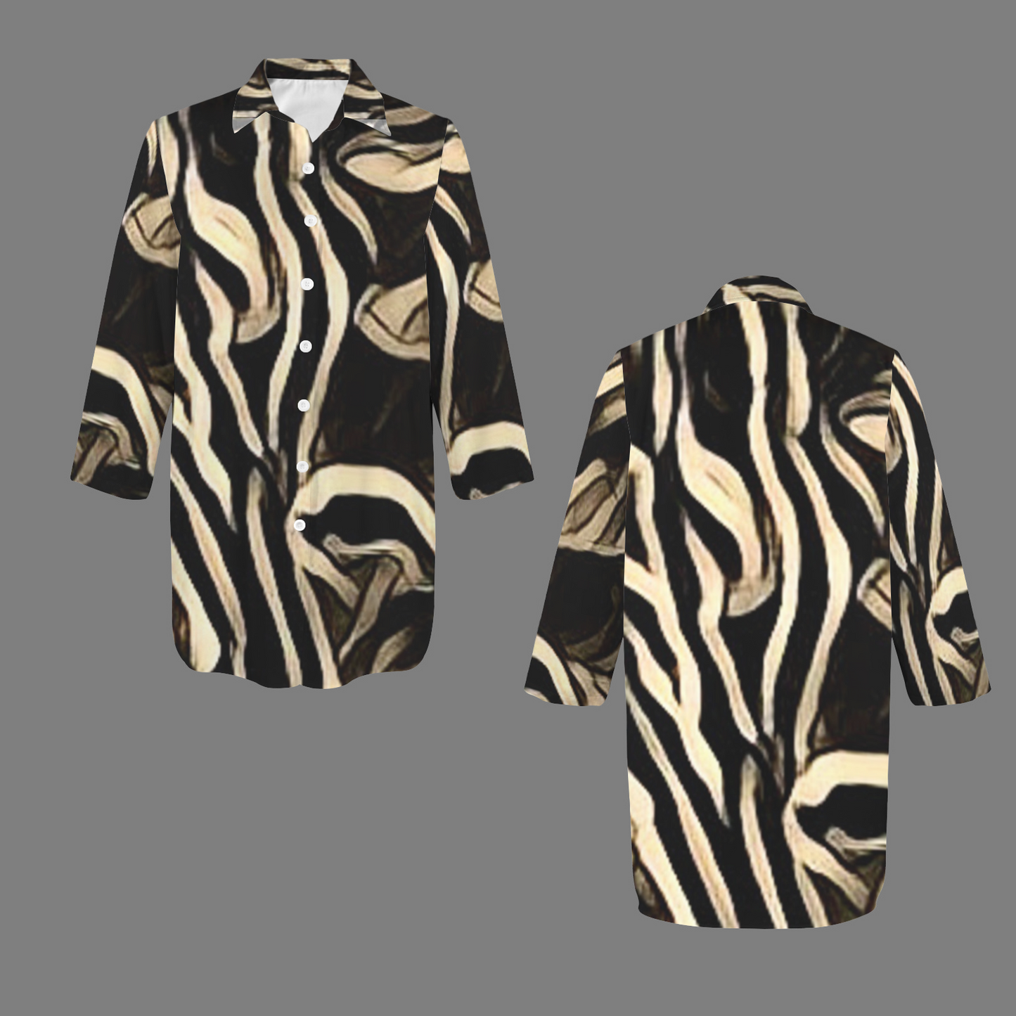 "Black Magic Woman" Button Up Dress