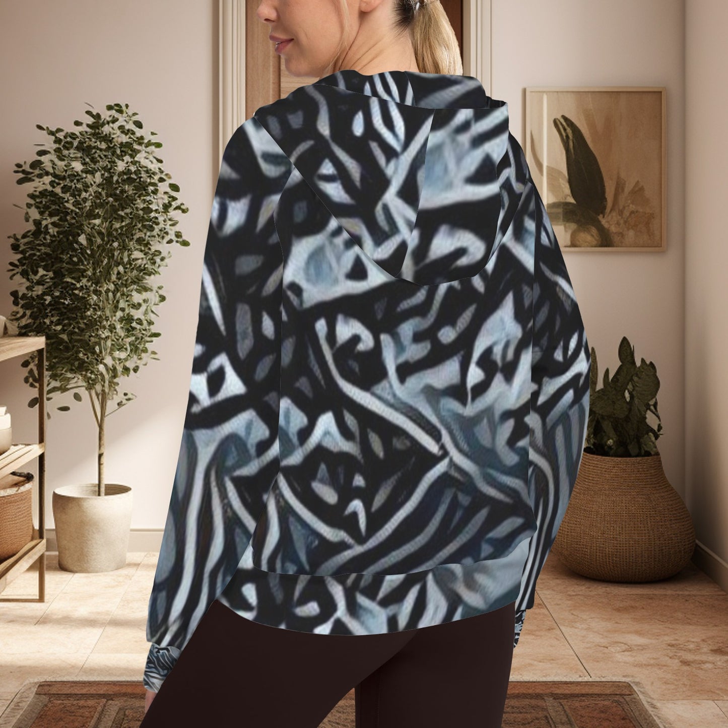 "Blackbird" Quarter Zip Long Sleeve Hoodie